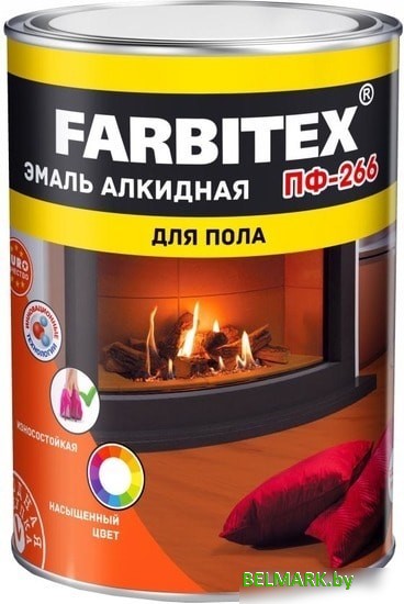 Эмаль Farbitex ПФ-266 20 кг (красно-коричневый) - фото