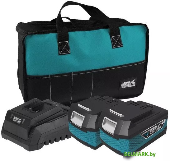 Аккумулятор с зарядным устройством Dedra DED7030G03 (20В/2x4 Ач + 20В) - фото