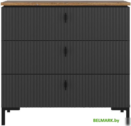 Комод Black Red White San Gimignano KOM3S (антрацитовый/дуб нокс) - фото