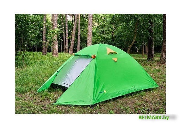 Треккинговая палатка Sundays ZC-TT007-4P v2 (зеленый/желтый) - фото2