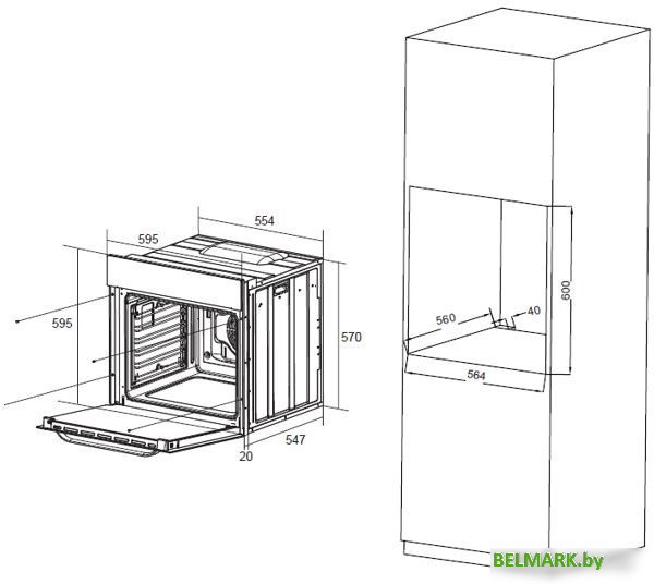 Электрический духовой шкаф ZorG ROL66 (черный) - фото2