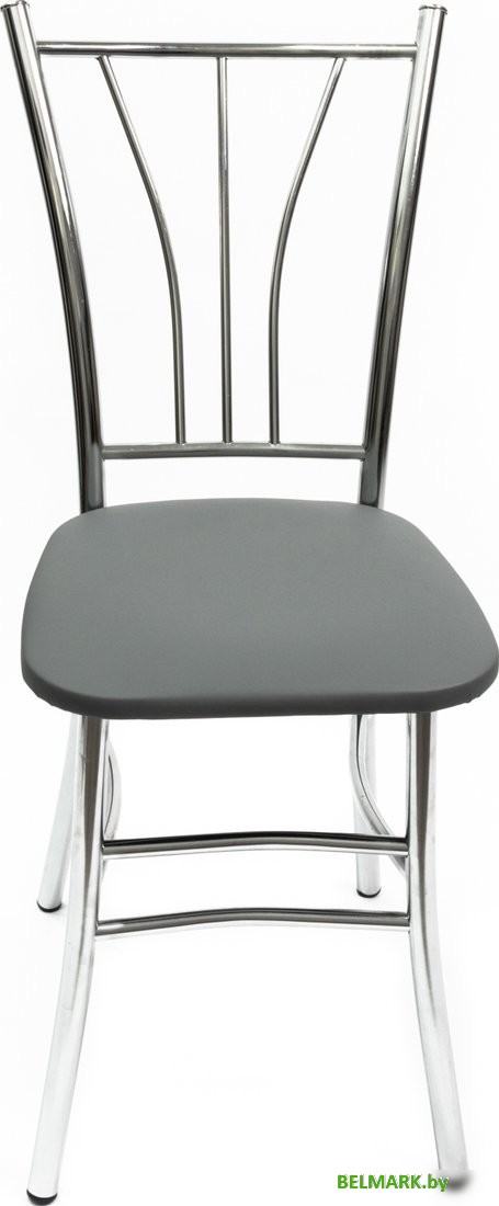 Стул ВВР Трилогия (серый/хром, экокожа) - фото2