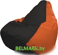 Кресло-мешок Flagman Груша Мега XXXL Г3.1-400 (черный/оранжевый) - фото