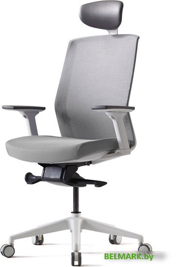 Кресло Bestuhl J1 White Pl с подголовником (серый) - фото