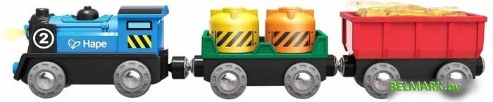 Поезд Hape Товарный на батарейках E3720 - фото