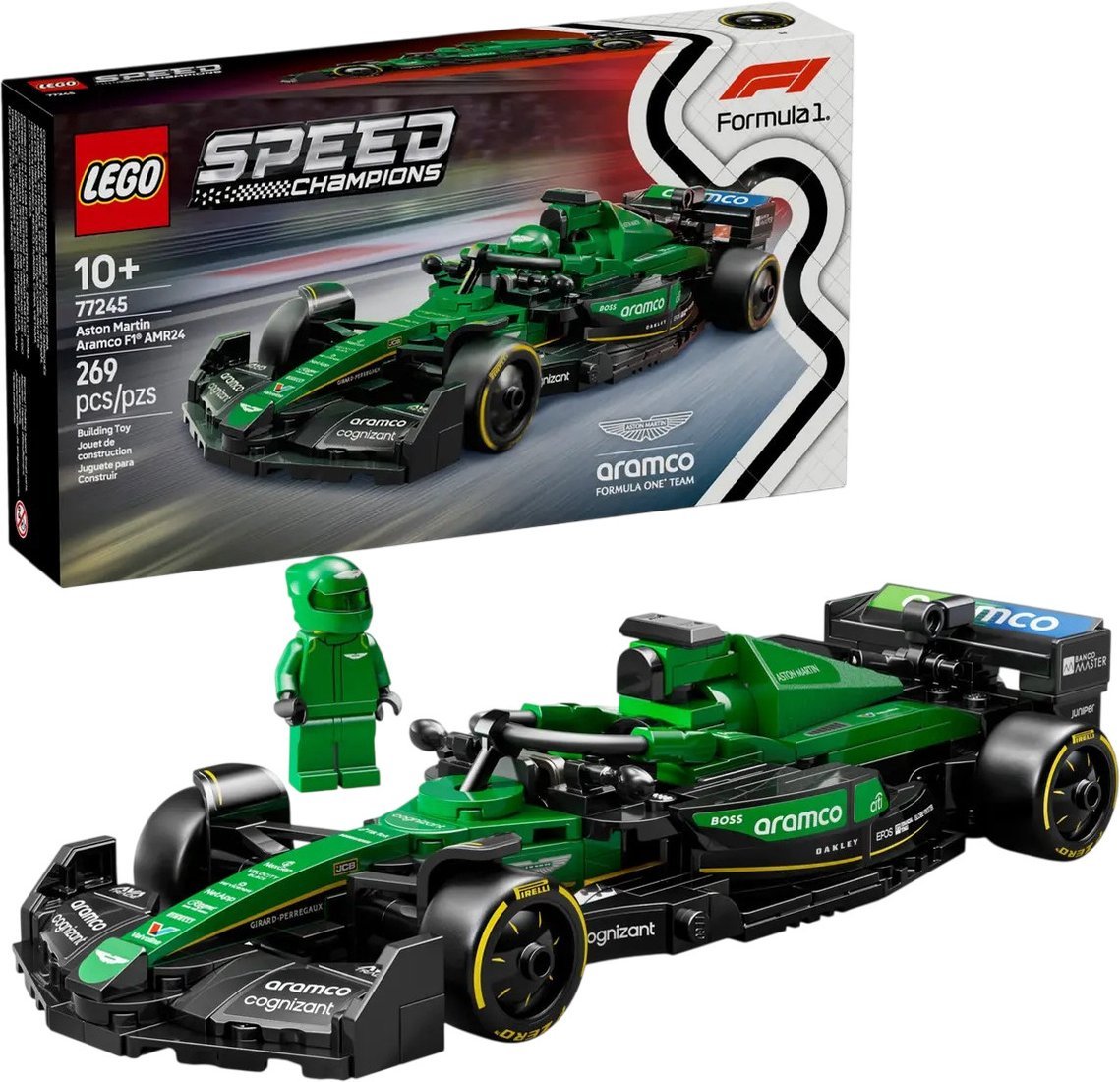 Конструктор LEGO Speed Champions 77245 Гоночный автомобиль Aston Martin Aramco F1 AMR24 - фото