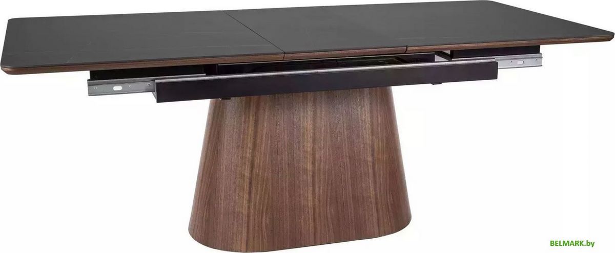 Кухонный стол Signal Monaco 160-200/90 (черный/орех) - фото
