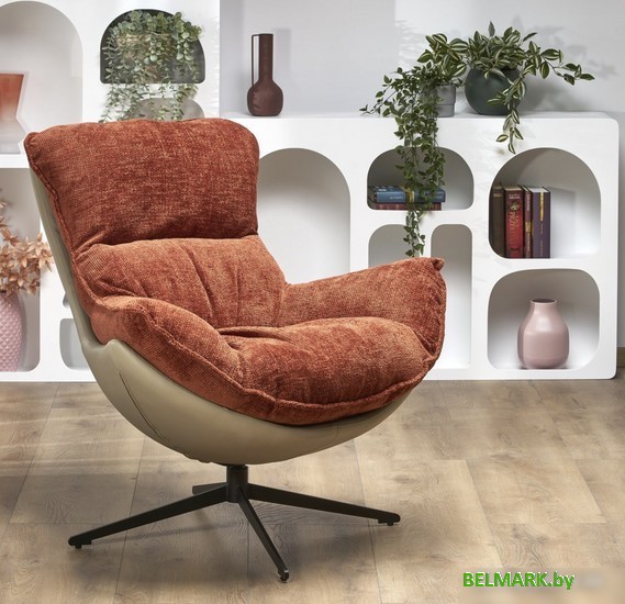 Интерьерное кресло Halmar Lobster (корица/черный) - фото2