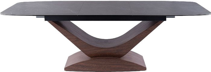 Кухонный стол Signal Dolce Ceramic DOLCESZOR180 (эффект серого мрамора/орех) - фото