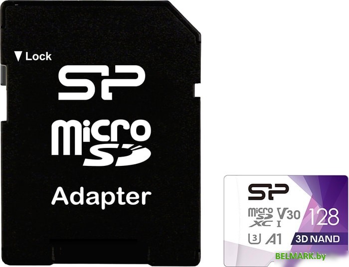 Карта памяти Silicon-Power Superior Pro microSDXC SP128GBSTXDU3V20AB 128GB + адаптер - фото