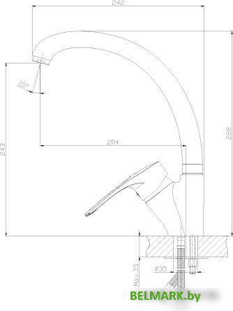 Смеситель Rossinka Silvermix T40-23 - фото2
