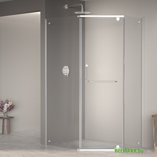 Душевой уголок RGW PA-091 35089180-11 80x100 (хром/прозрачное стекло) - фото