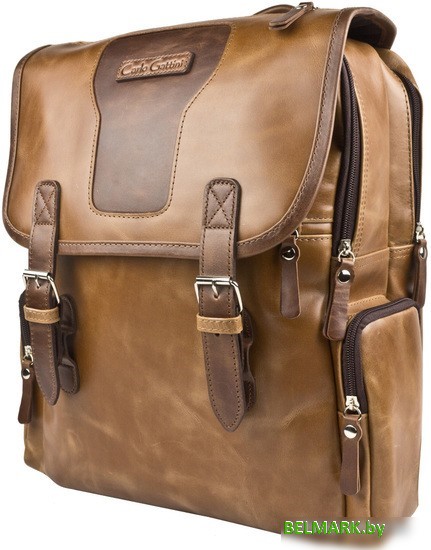 Городской рюкзак Carlo Gattini Selvatico Santerno 3007-03 (коньяк/темно-коричневый) - фото