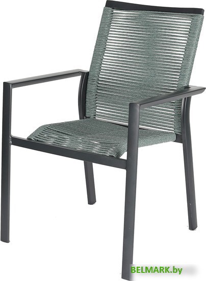 Стул с подлокотниками Bergenson Bjorn Paulsen BB0000467 (серо-зеленый) - фото