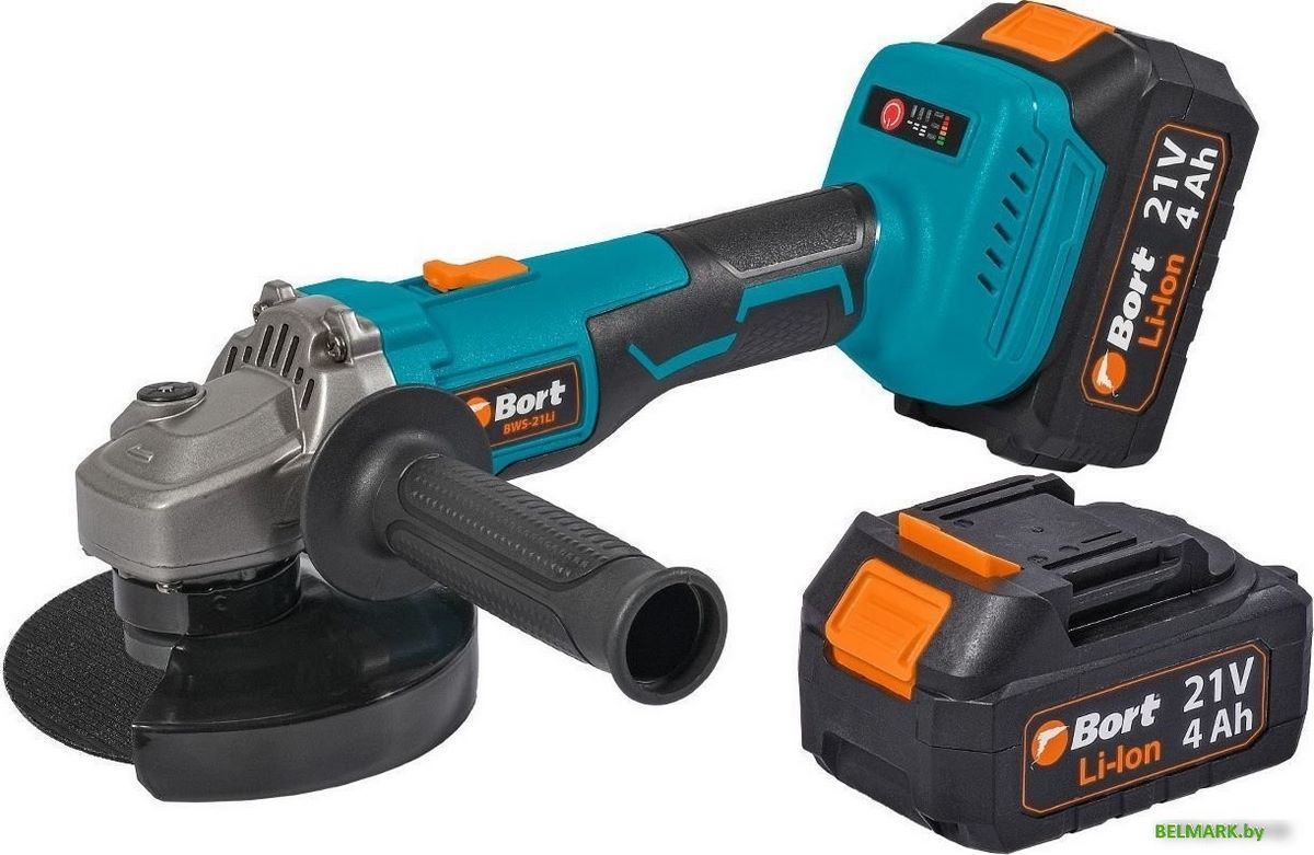 Угловая шлифмашина Bort BWS-21LI (с 2-мя АКБ, кейс) - фото2