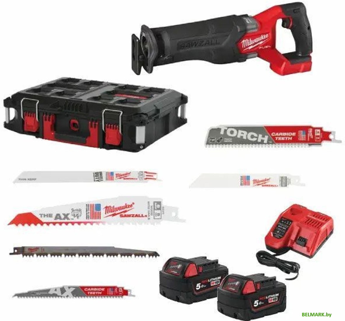 Сабельная пила Milwaukee M18 FSZ100P 4933498242 (с 2-мя АКБ, кейс) - фото
