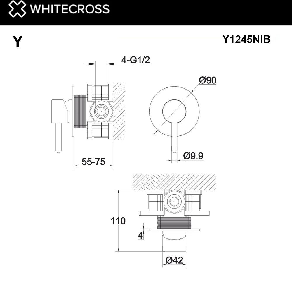 Смеситель Whitecross Y Y1245NIB (брашированный никель) - фото2
