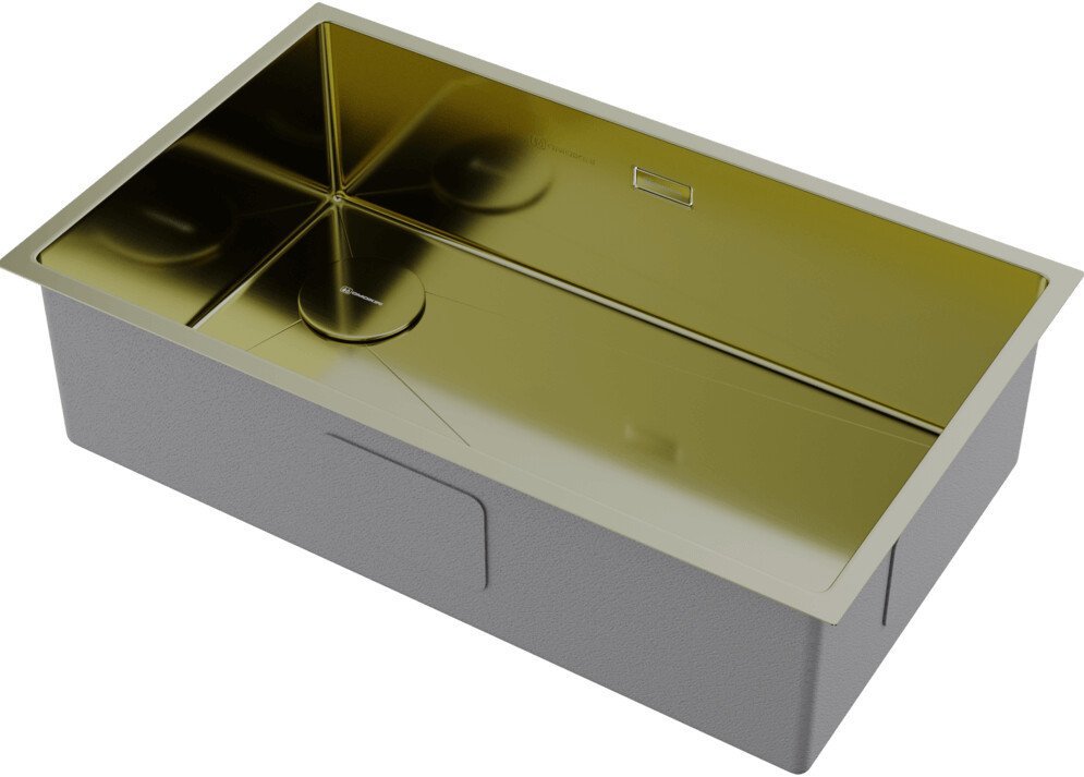 Кухонная мойка Omoikiri Taki 74-U/IF-L Side LG 4997472 (светлое золото) - фото