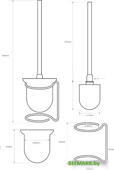 Ершик для унитаза Bemeta Omega 104113102 - фото2
