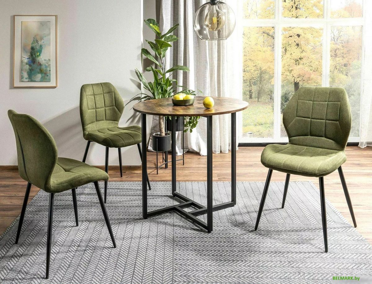 Кухонный стол Signal Alto II ALTOIIBRRC80 (рустикальный коричневый/черный) - фото2