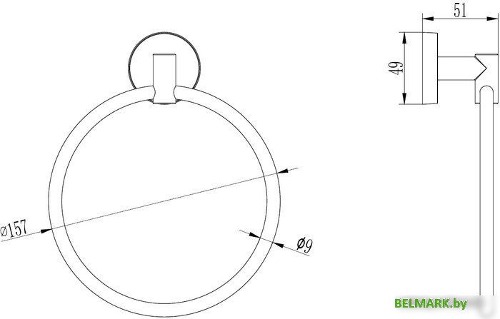 Держатель для полотенца Ledeme L1704 - фото2