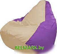 Кресло-мешок Flagman Груша Медиум XL Г1.1-138 (светло-бежевый/сиреневый) - фото