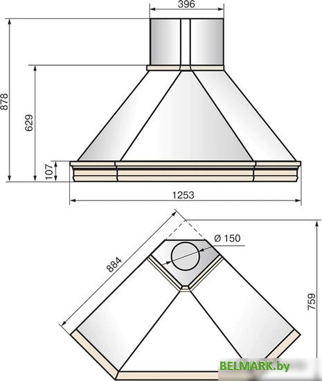 Кухонная вытяжка Elikor Форест 90П-650-П3Д (бежевый/дуб неокрашенный) - фото2