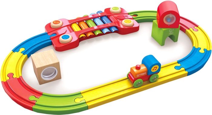 Набор железной дороги Hape Сенсорная железная дорога E3822-HP - фото