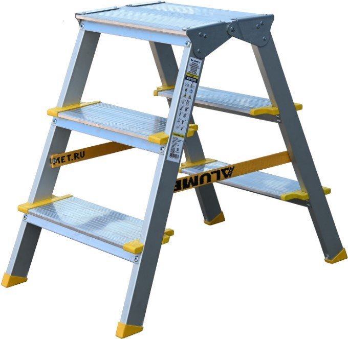 Лестница-стремянка Алюмет ASD 5203 (2х3 ступеней) - фото