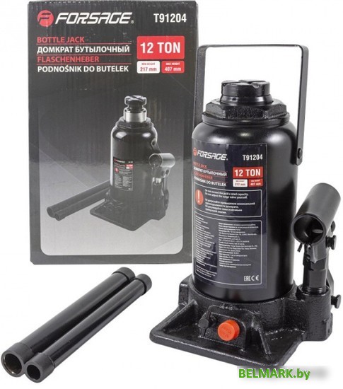 Бутылочный домкрат FORSAGE F-T91204(DS) 12т - фото