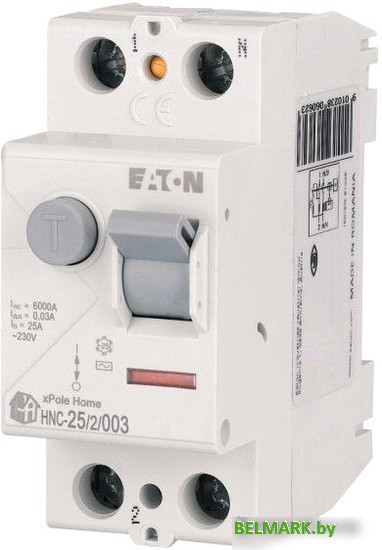 Устройство защитного отключения Eaton HNC-252003 2Р 25А 6кА 30мА АС 2М 194690 - фото