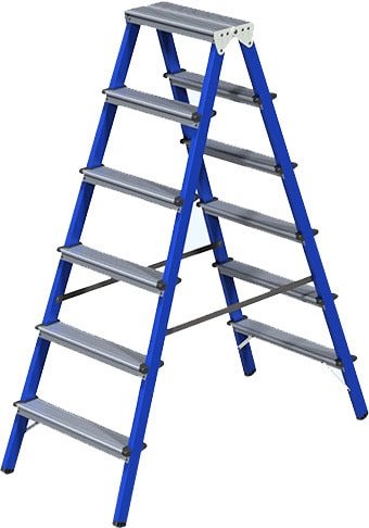 Лестница-стремянка Новая высота NV 114 двухсторонняя 2x6 ступеней - фото