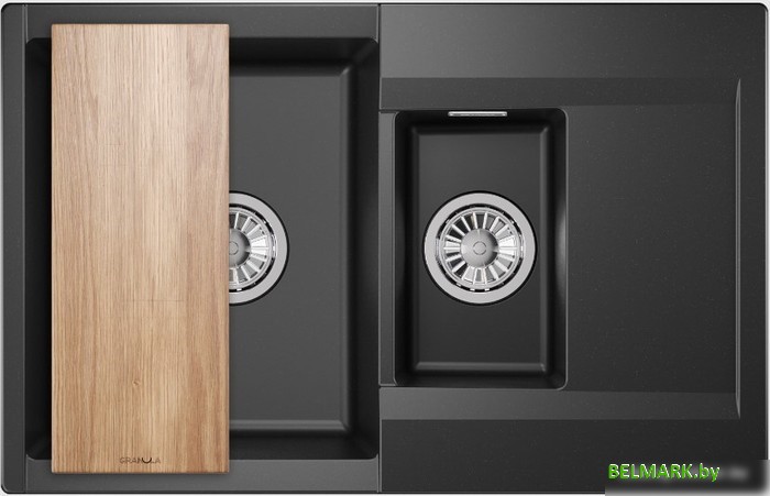 Кухонная мойка Granula ES-7808 (шварц) - фото