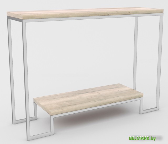 Консольный стол Hype Mebel Голд 100x35 (белый/древесина белая) - фото