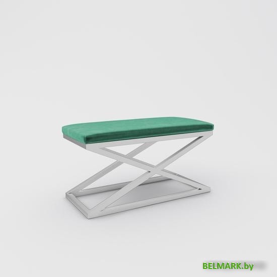 Банкетка Hype Mebel Трингл (белый/зеленый) - фото