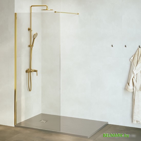 Душевая стенка RGW WA-010G 351001008-16 80 (золото/прозрачное стекло) - фото