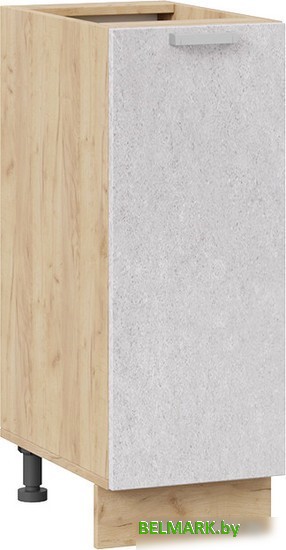Шкаф напольный Трия Гранита 1Н3 (дуб крафт золотой/бетон снежный) - фото