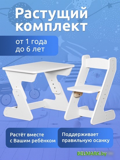 Детский стол Mega Toys Растущий 71002/70002ЛДСП - фото