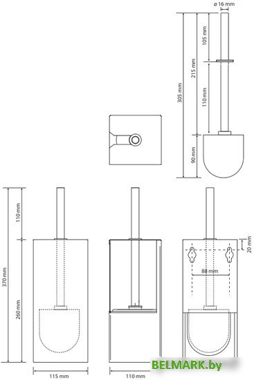 Ершик для унитаза Bemeta Niva 101113091 - фото2