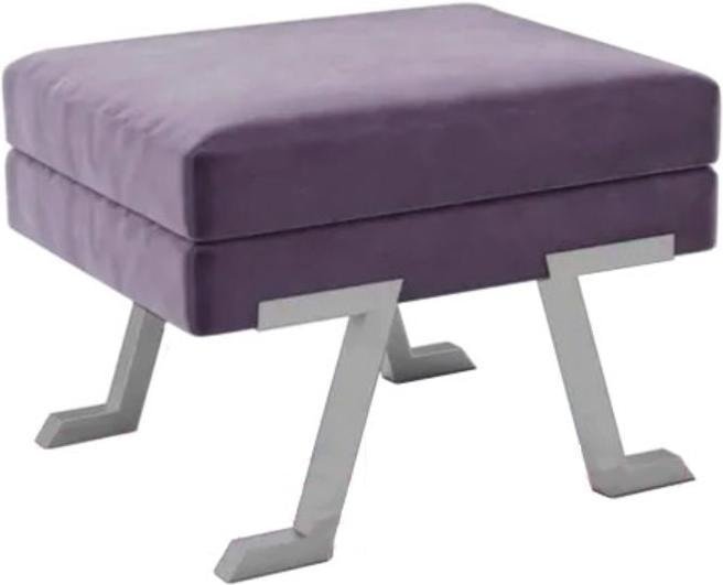 Банкетка Hype Mebel Битл (белый/фиолетовый) - фото