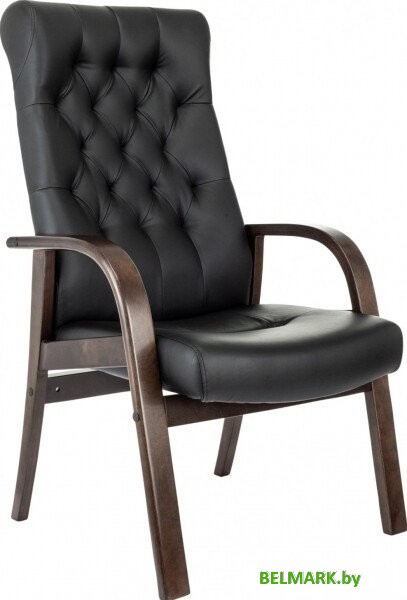 Офисное кресло Бюрократ T-9928WALNUT-CF/B (черный) - фото