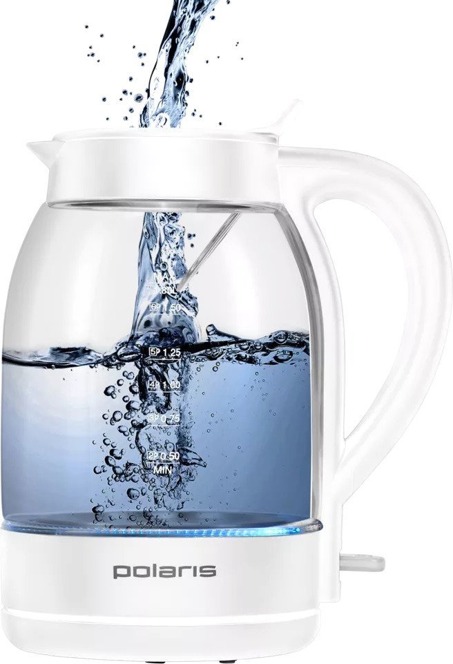 Электрический чайник Polaris PWK 1797CGL Water Way Pro (белый) - фото