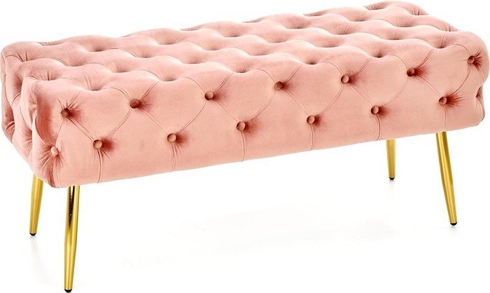 Пуфик Halmar Athena (розовый/золотой) - фото