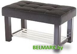 Банкетка AMC Lux 4 с полкой ткань коричневый/коричневый/бежевый 4.2Б80223 - фото