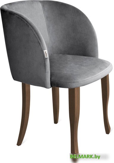 Стул с подлокотниками Sheffilton SHT-ST33/S122 (угольно-серый/темный орех/черный муар) - фото