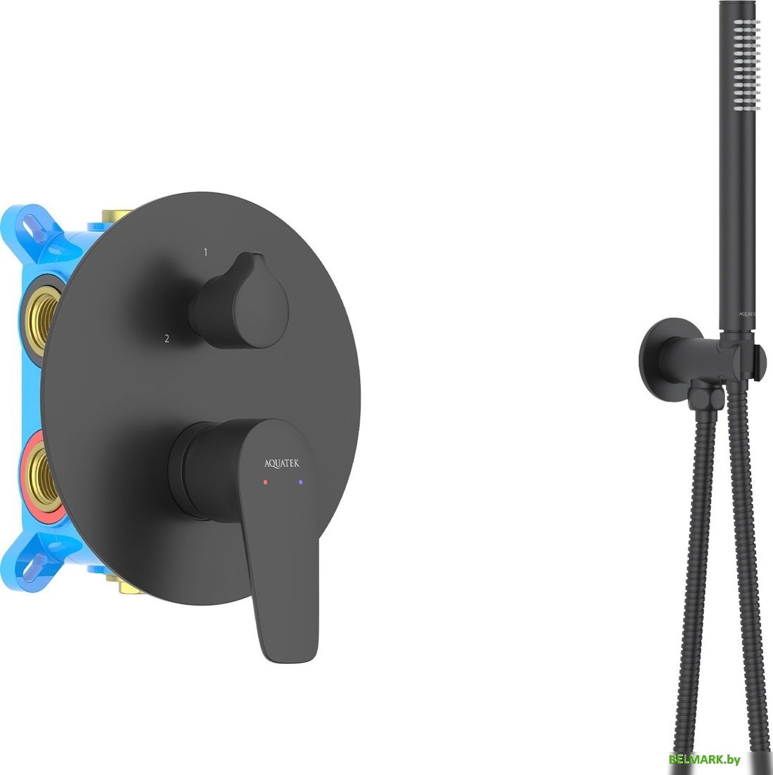Душевая система Aquatek Бетта AQ1173MB (черный матовый) - фото2