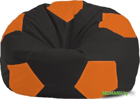 Кресло-мешок Flagman Мяч Стандарт М1.1-400 (черный/оранжевый) - фото