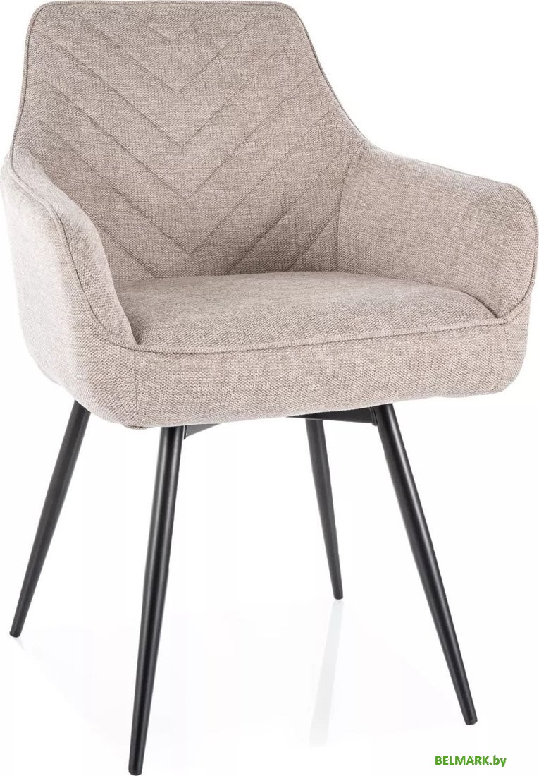 Стул с подлокотниками Signal Servio Brego 31 (светло-бежевый/черный) - фото