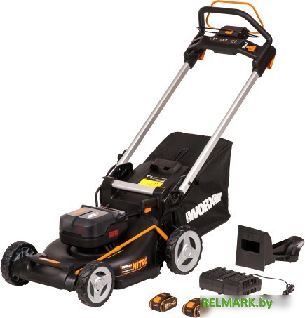 Газонокосилка Worx WG749E (с 2-мя АКБ) - фото