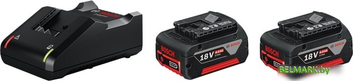 Аккумулятор с зарядным устройством Bosch GBA 18V+GAL 18V-40 Professional 1600A019S0 (18В/4 Ah + 14.4-18В) - фото
